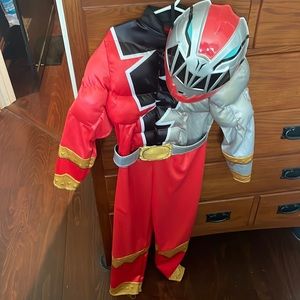 Kids red power ranger costume